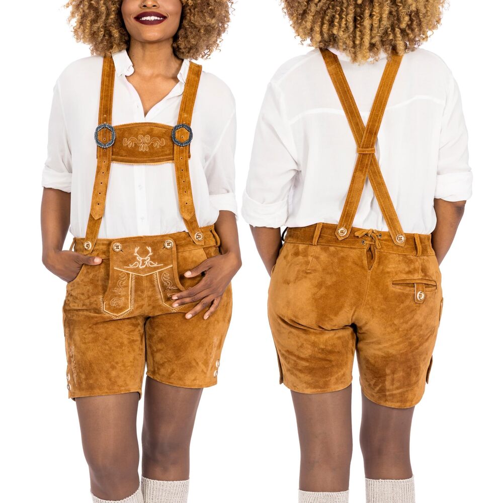 8710 Authentic Lederhosen - Octoberfest Outfit - Damen/ Lederhosen